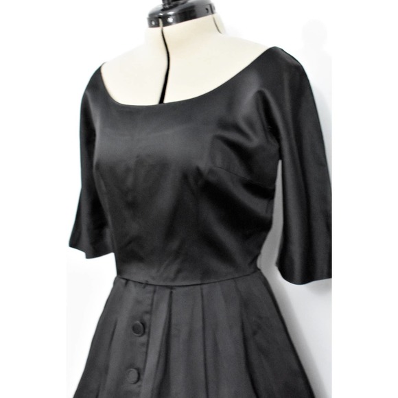 Polly Bergen's Fashion by Jack Squire Black 50s Cocktail Dress - Picture 5 of 6